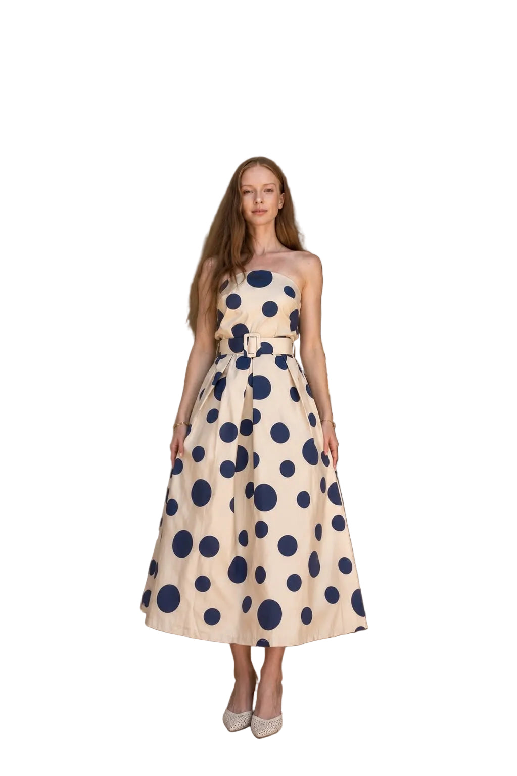 Women's Italian Strapless Cotton Dress