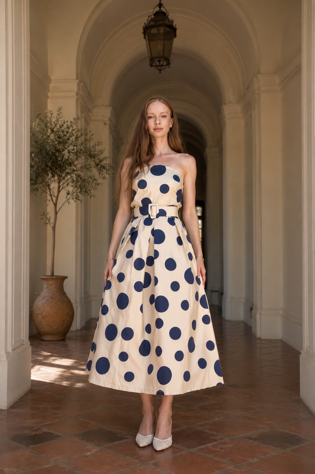 Italian design Strapless dress