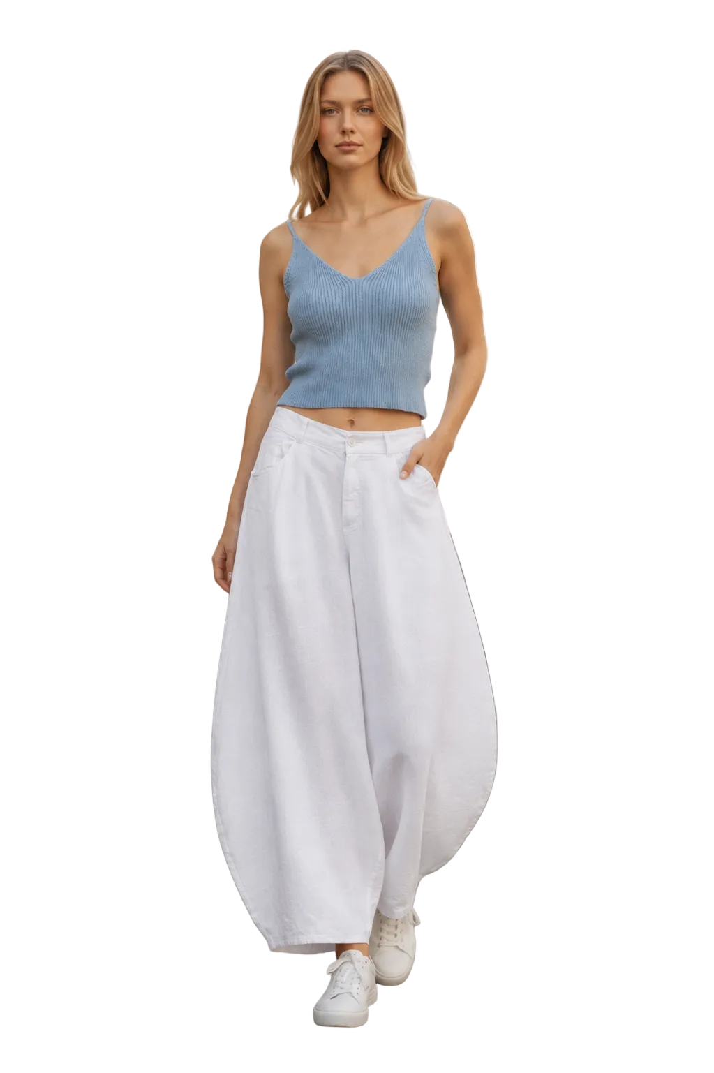 Milano Italian collection 100% pure Linen Balloon Pants