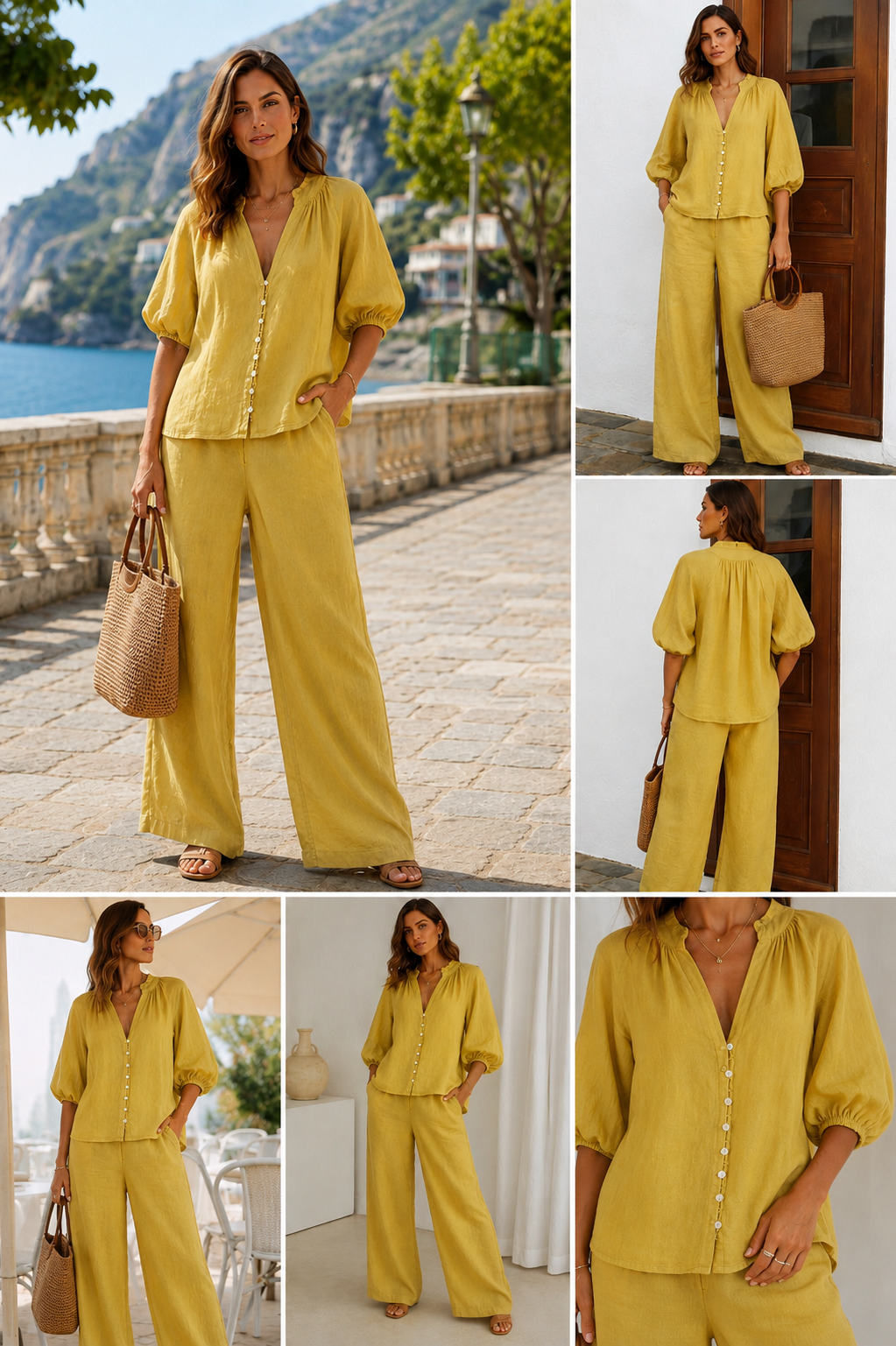 Italian Design Linen Outfit Set – Keep Cool and Comfortable