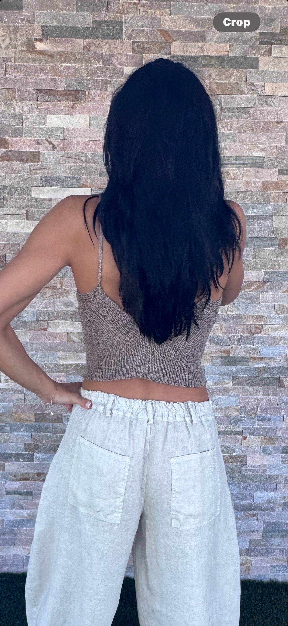 Italian Designs Ribbed Knit Crop Top