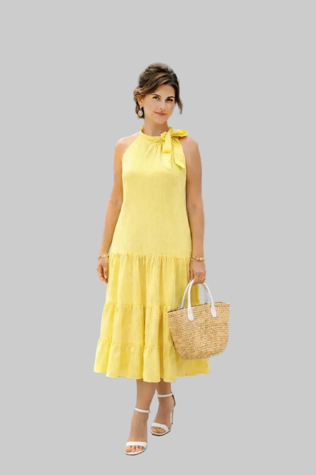 Italian Pure Linen Maxi Dress – Effortless Elegance