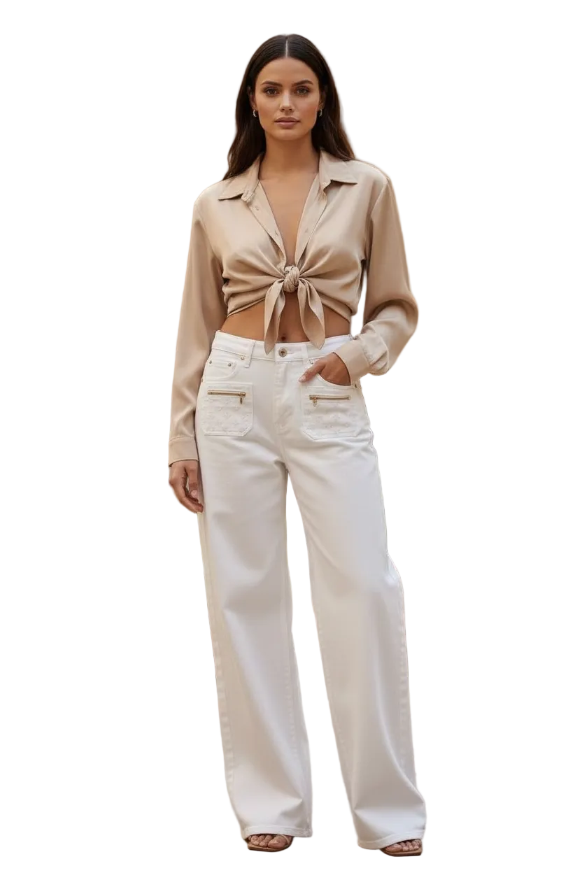 Italian White Jeans for Women – Elegant & Timeless