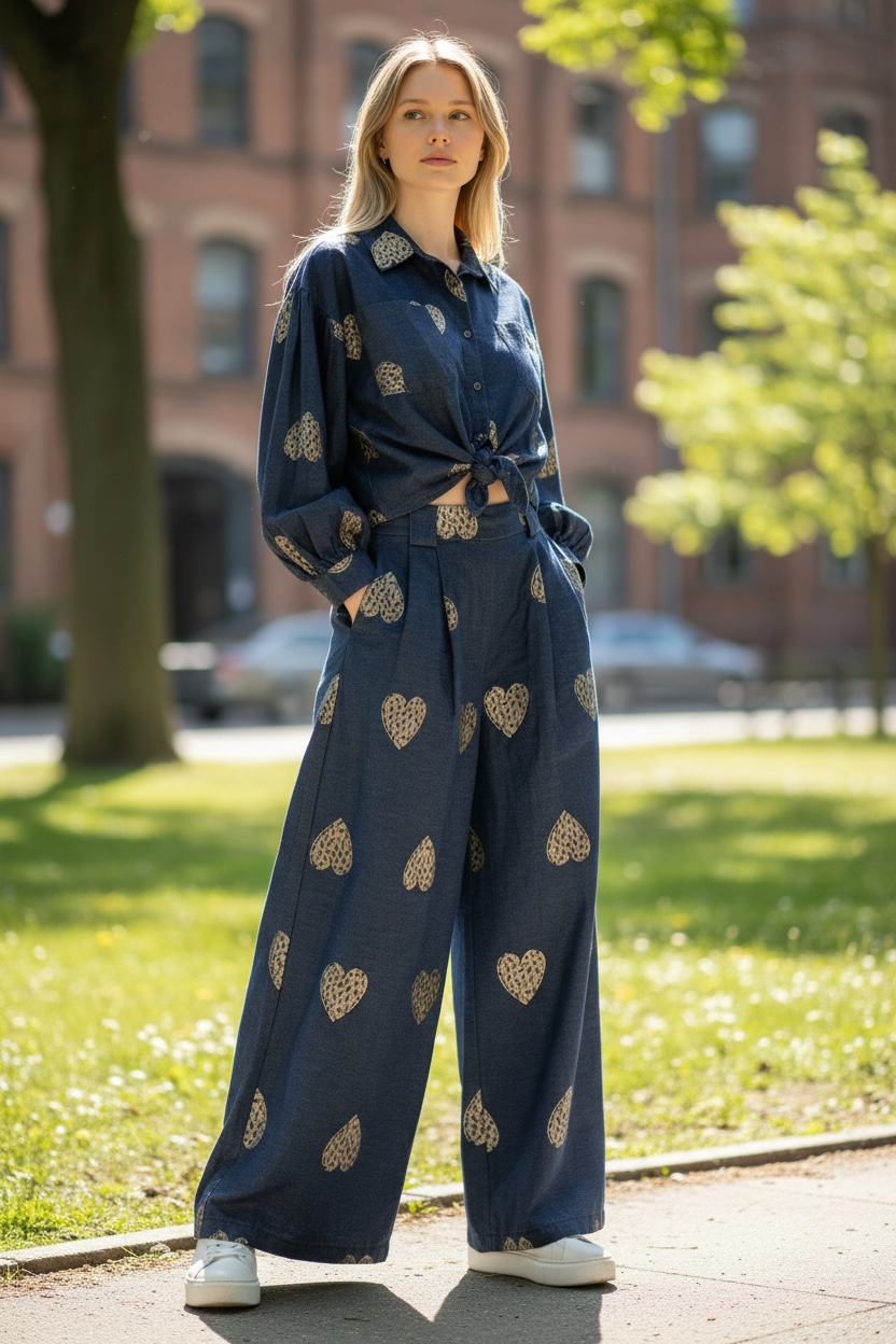 Designed in Italy two piece Button Down set