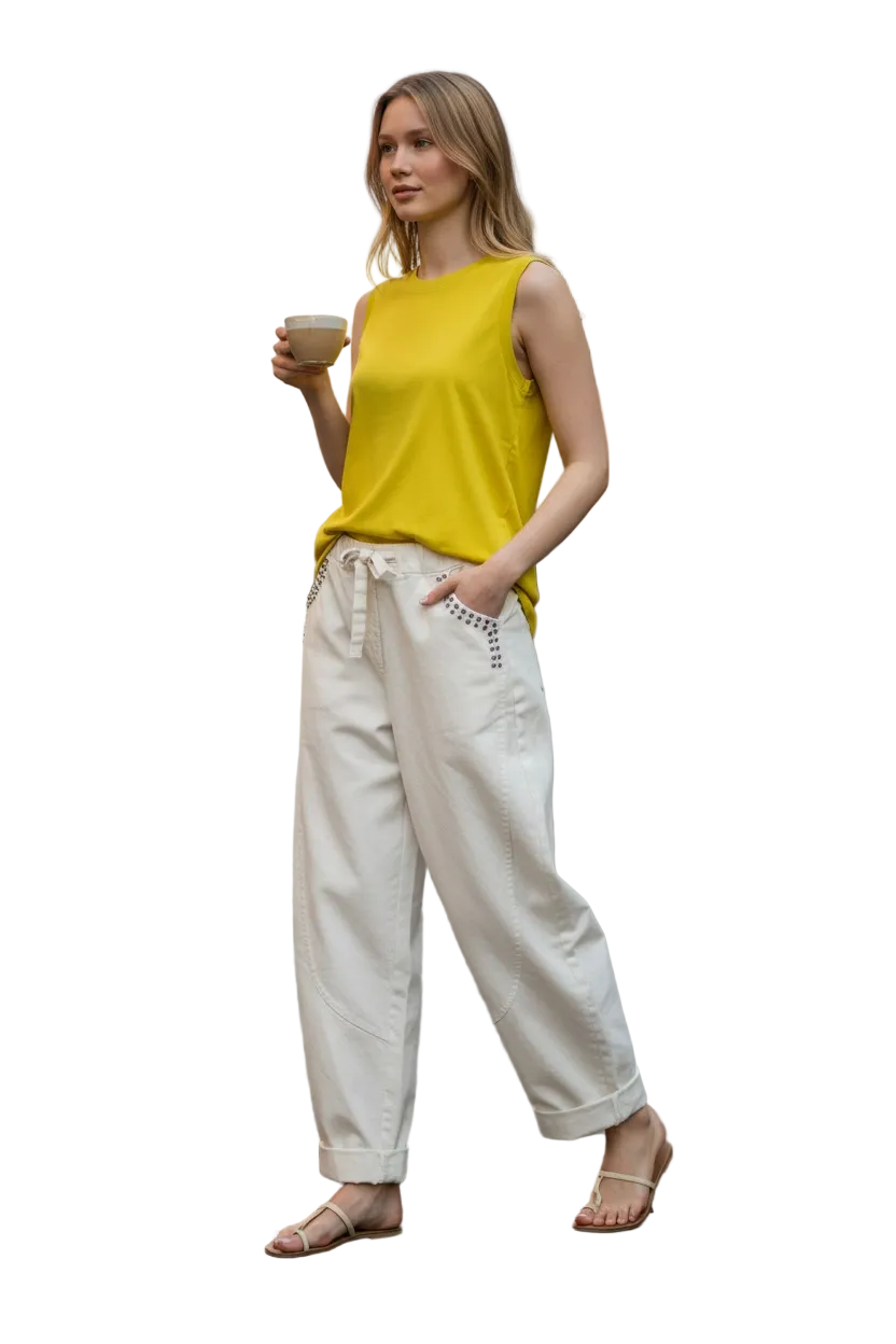 Italian collection BARREL PANTS GABARDINE