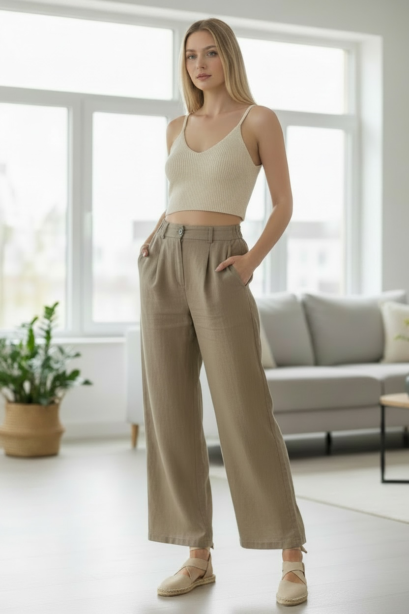 Italian Design 100% Premium Linen Pants