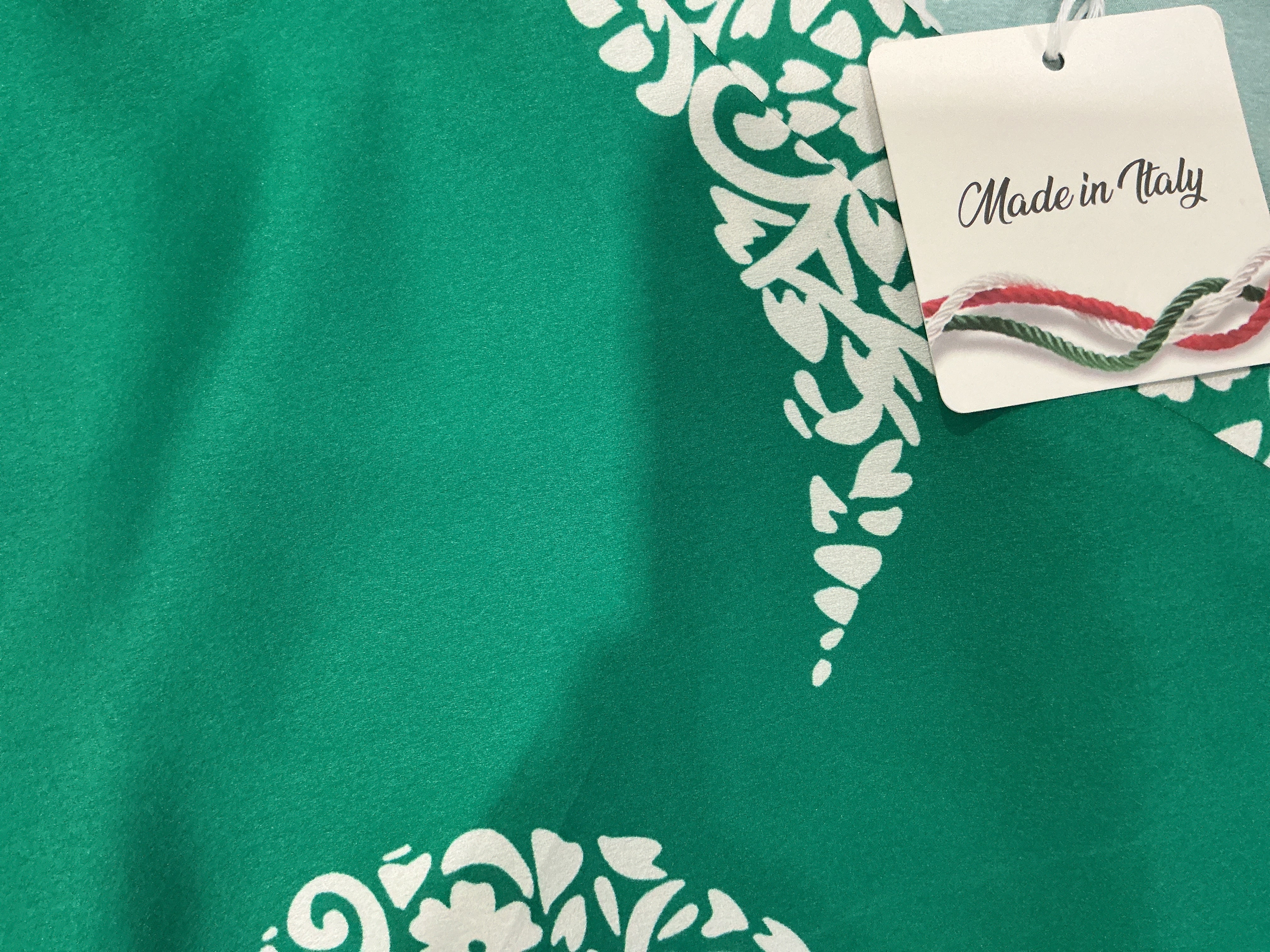 Italian Design Vacation Style Satin Outfit Set
