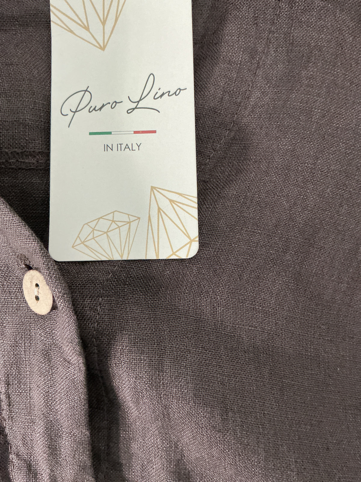 Italian Collection Pure Linen Button-Down Blouse