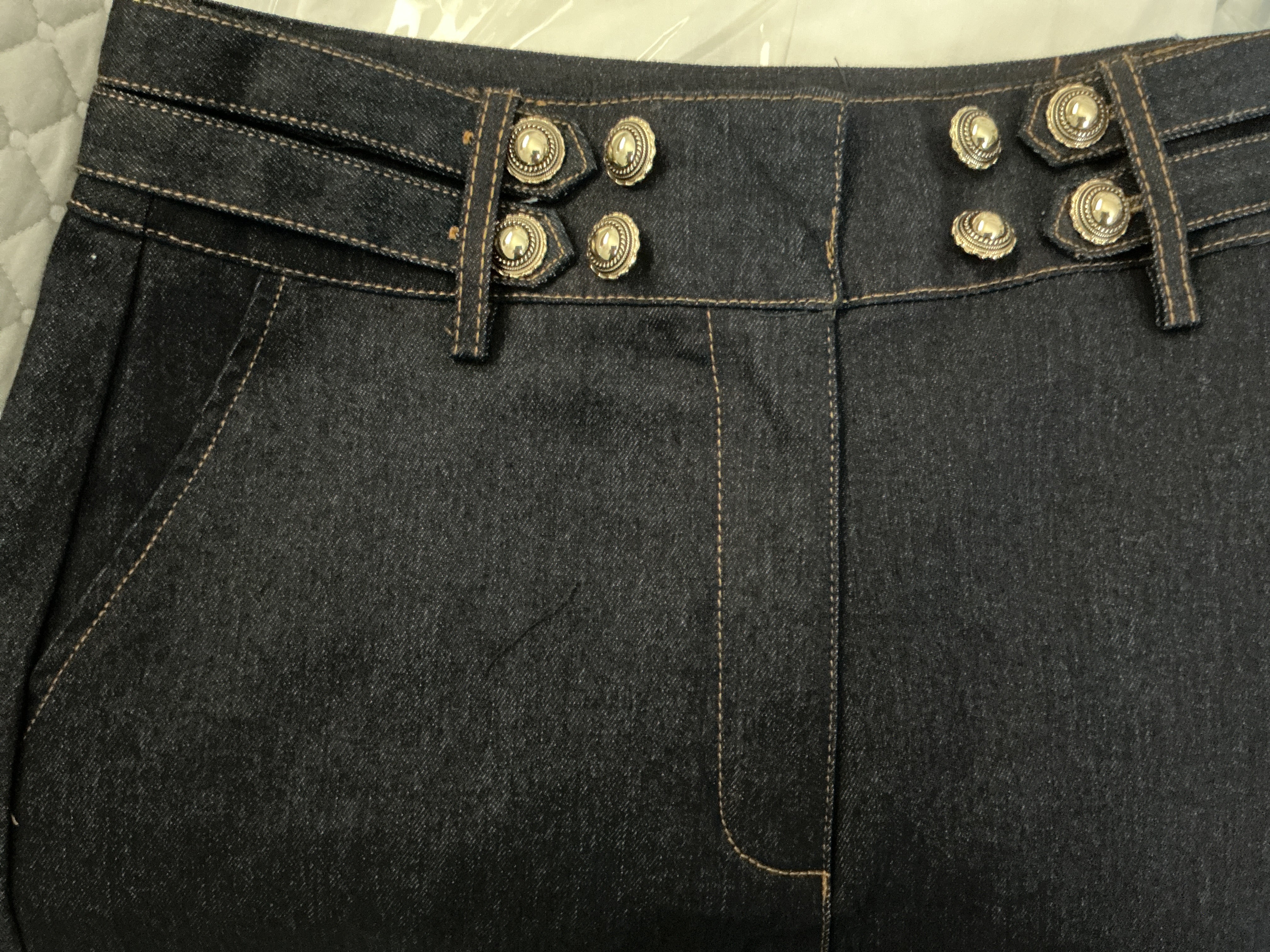 Elegant wide leg denim pants