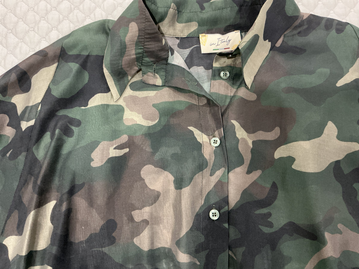 Italian Collection Stamp Print Shirt