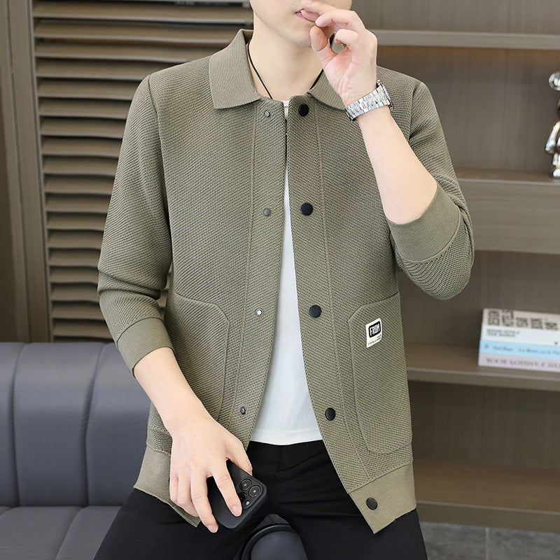 Fashion Lapel Sweater Casual Knitwear
