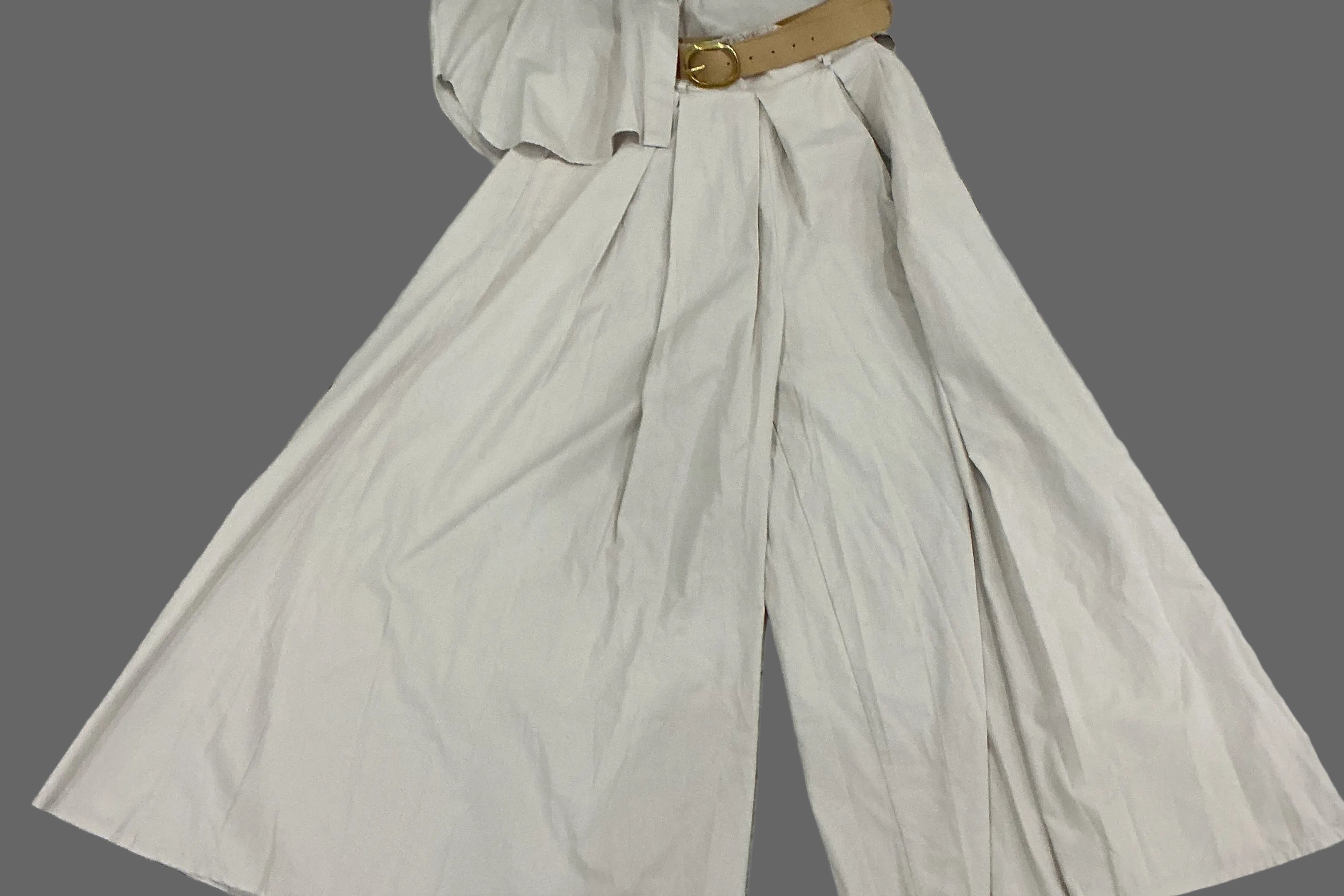 Italian design wide leg cotton pants