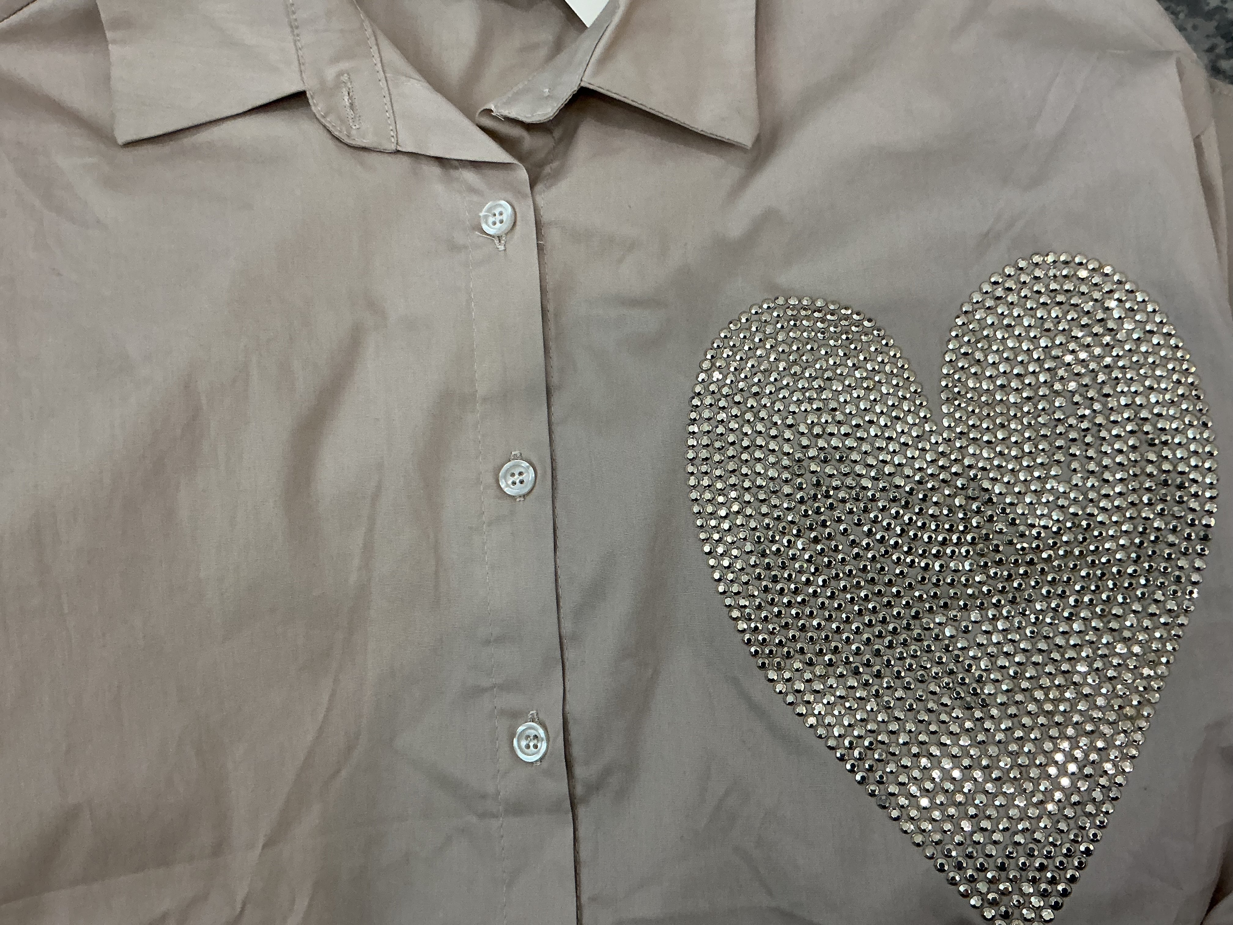 Italian collection loose fit HEART  top