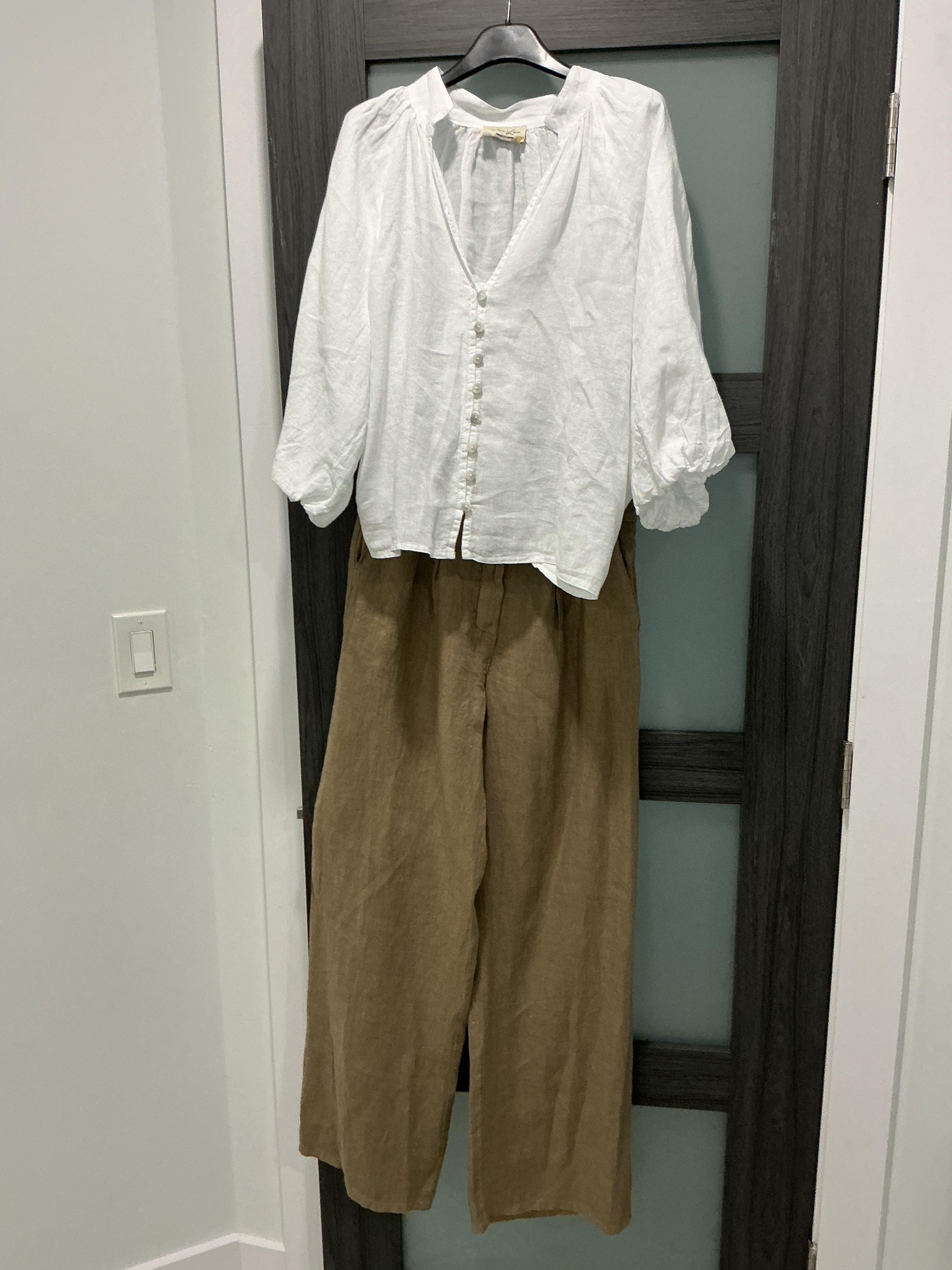 Elegant Italian 100% Pure Linen 2 piece set
