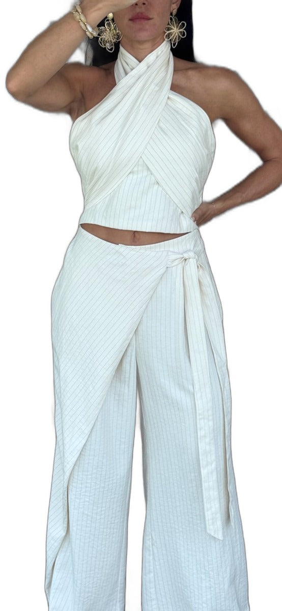 Effortless elegant-vacation style outfit set