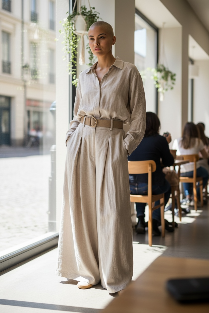 Cotton set shirt and pants very chic