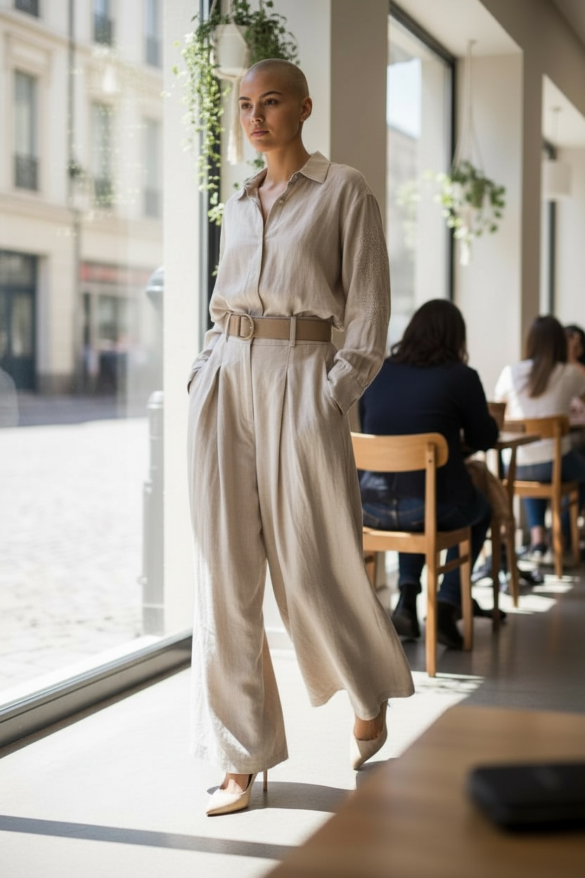 Cotton set shirt and pants very chic