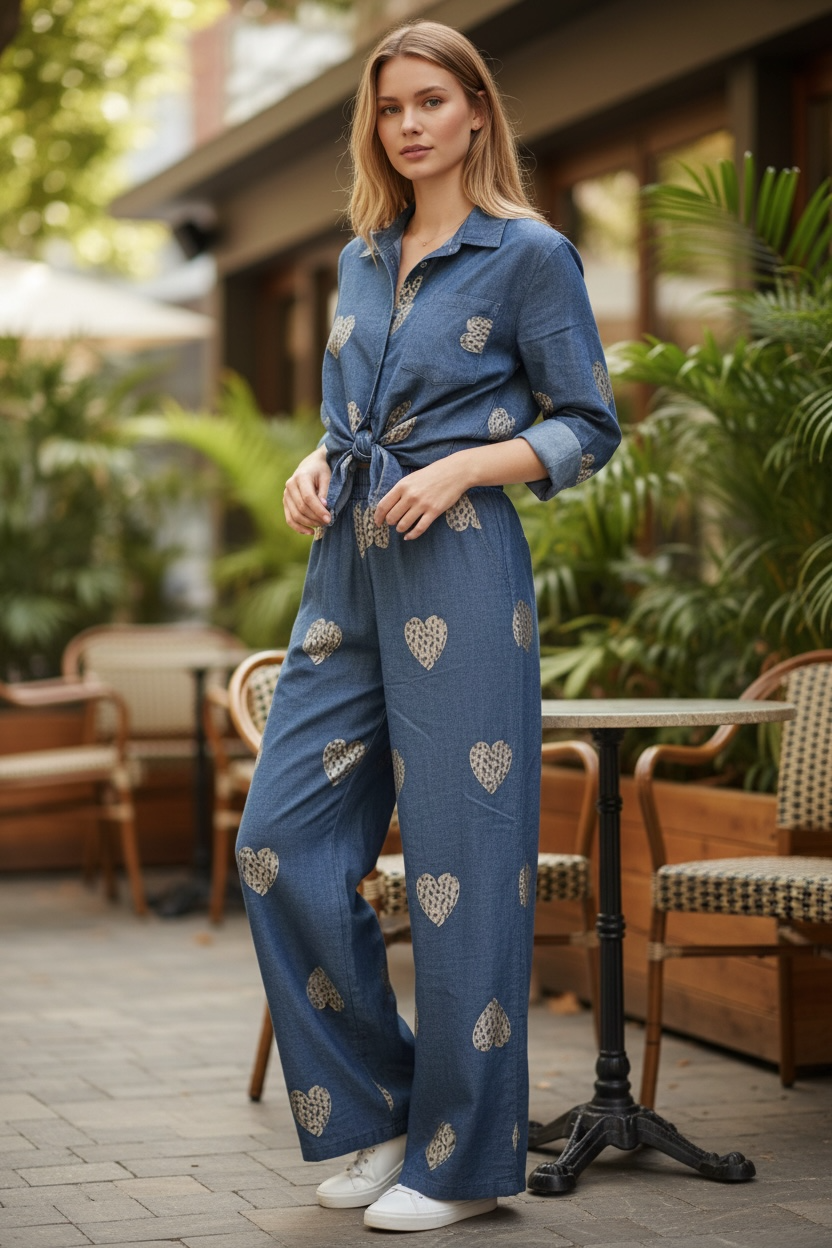 Designed in Italy two piece Button Down set