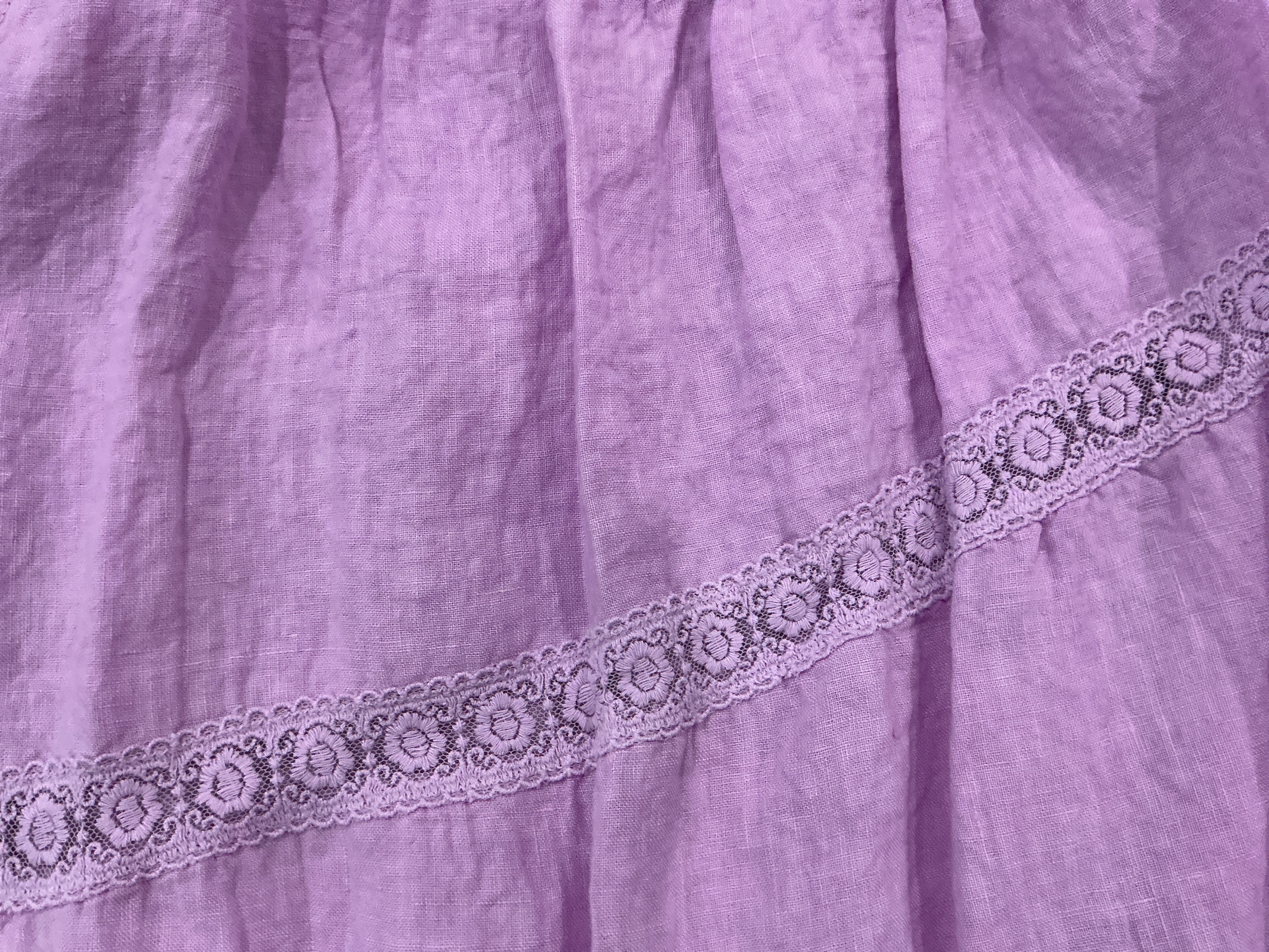 Italian Linen Maxi Dress – Wrinkle-Free Travel Dress | White & Purple