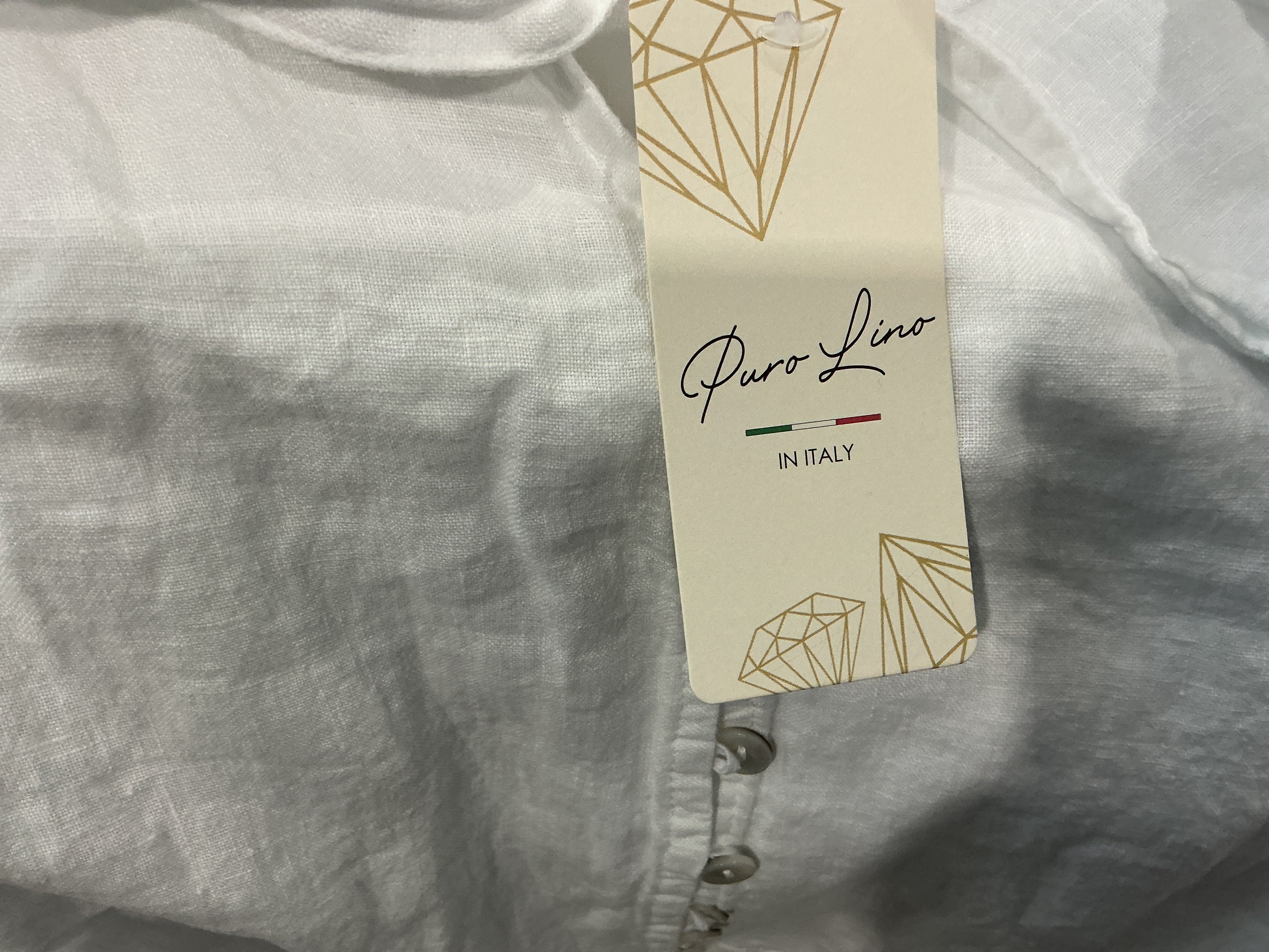 Elegant Italian 100% Pure Linen Top